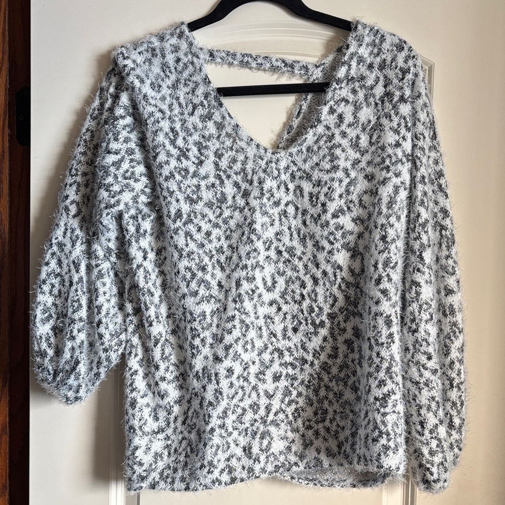 Liverpool Fuzzy Black and White Sweatshirt